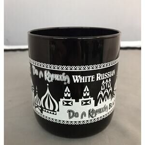 Kahlua White Russian Liquor Shot Highball Black Glass Coffee Mug‎ Tea Cup